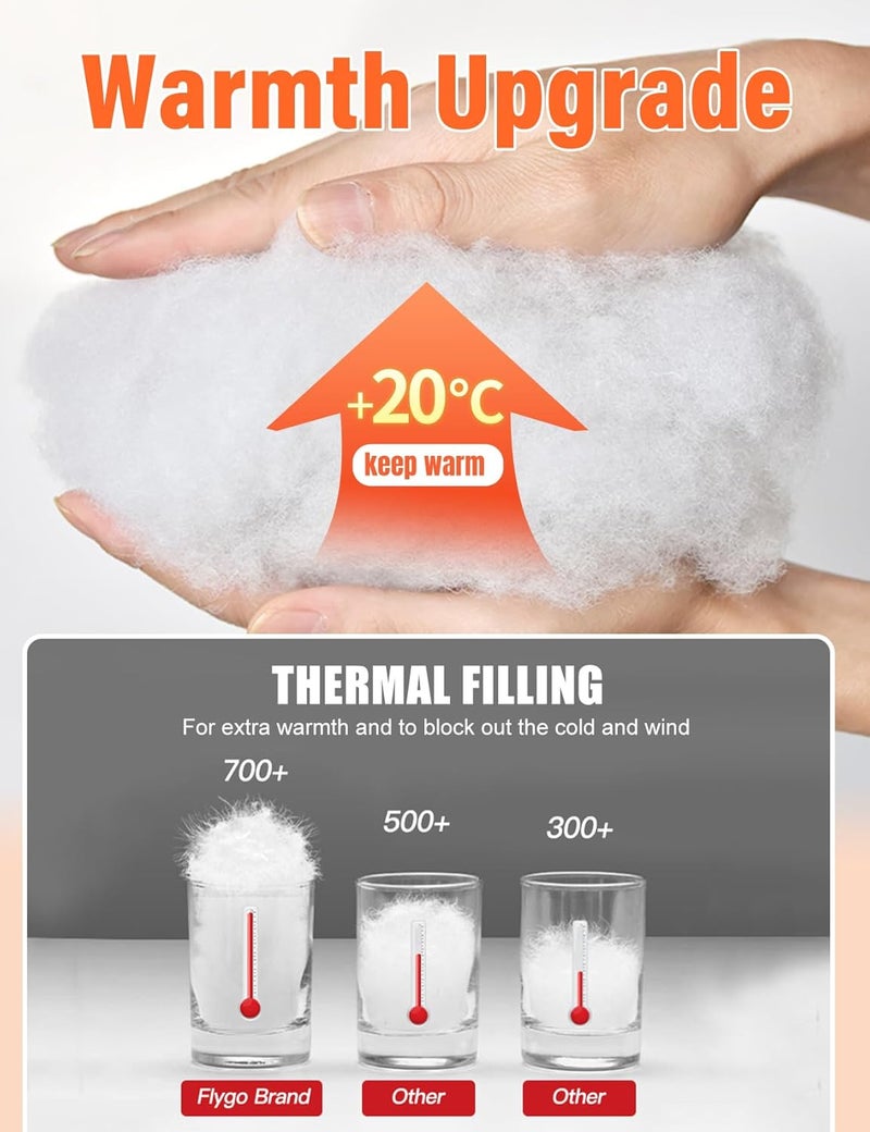 Flygo Winter Cropped Puffer Jacket Coats for Women 2025 Short Warm Quilted Jackets Outerwear with Pockets - Image 3